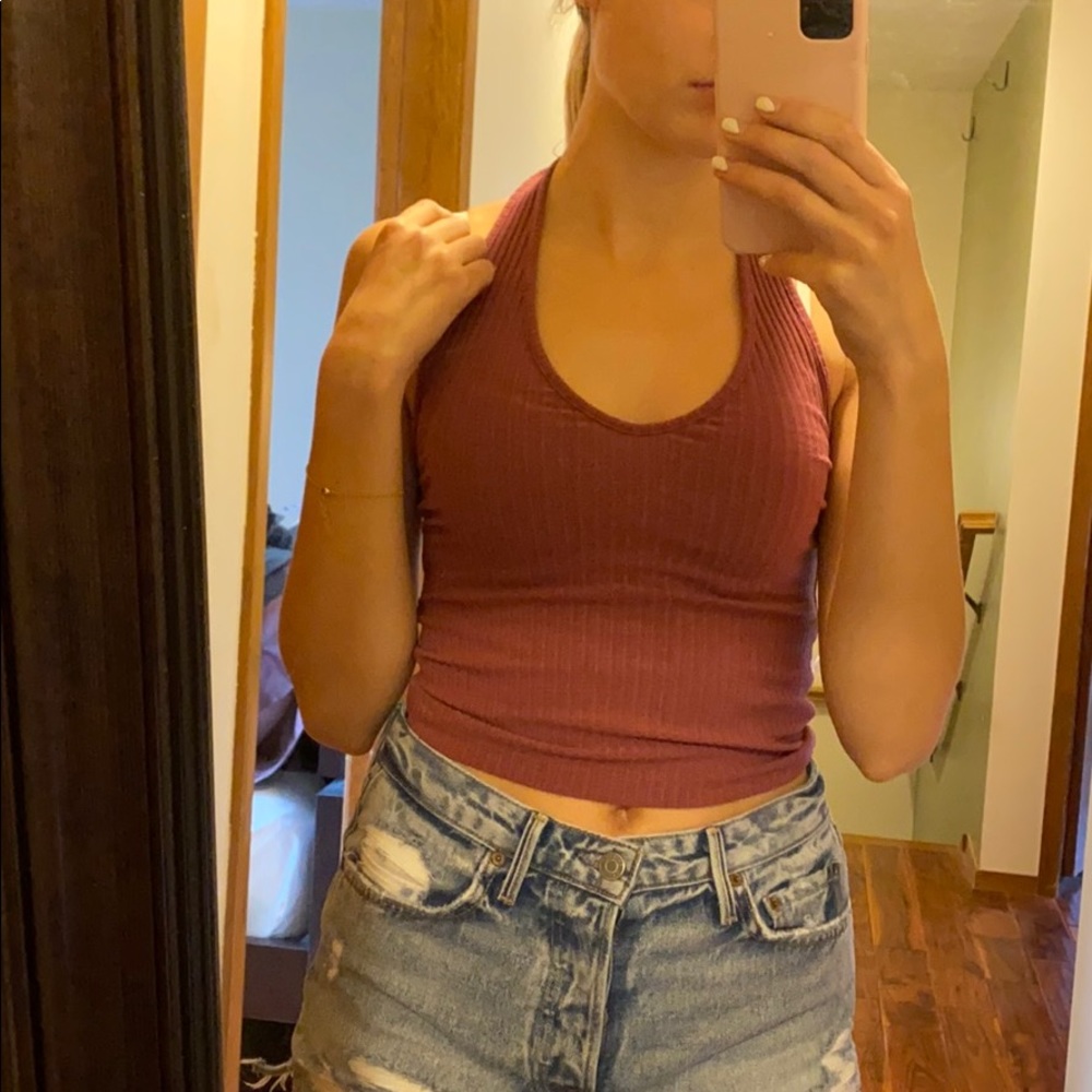 Mauve halter tank top
